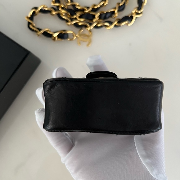 Chanel Mini Matelasse Coco Mark Chain Belt Waist Bag / Vintage 1990s - Picture 8 of 14